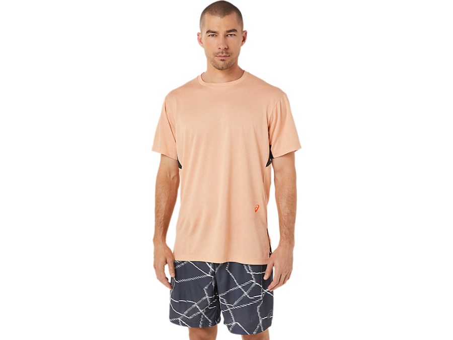 Asics GEL-COOL PRINT SHORT SLEEVED TOP Summer Dune Heather