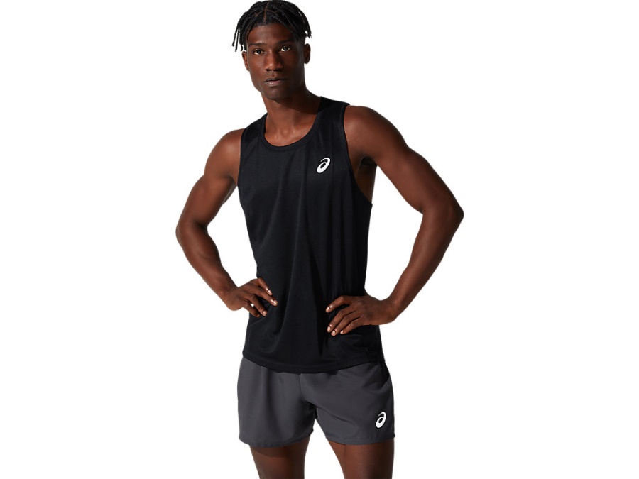Asics Performance Black SILVER SINGLET