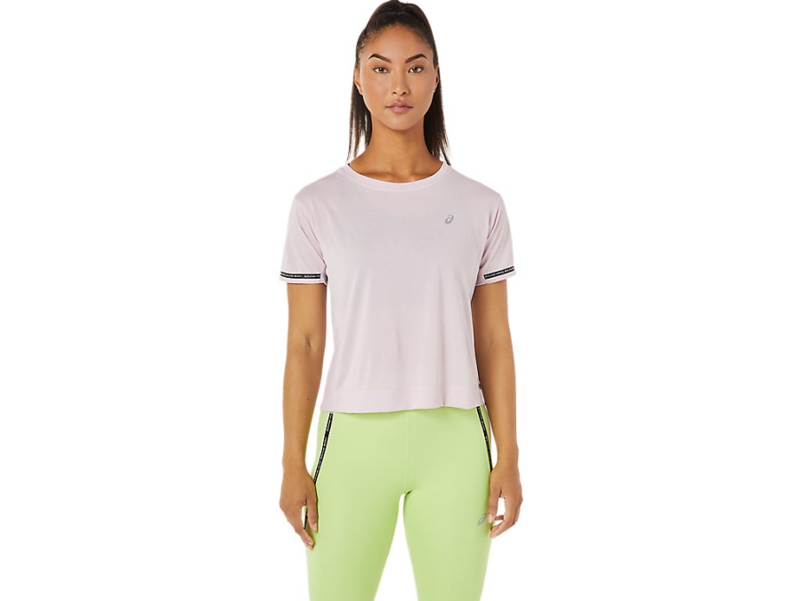 Asics RACE CROP TOP Barely Rose