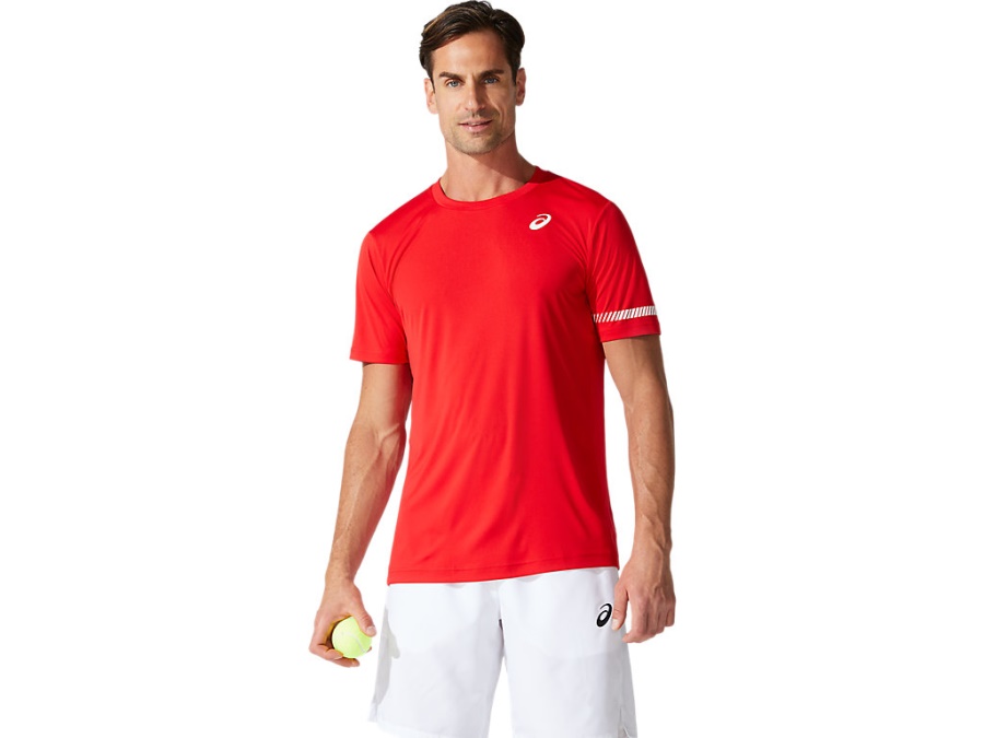 COURT SHORT SLEEVED TEE Classic Red Asics
