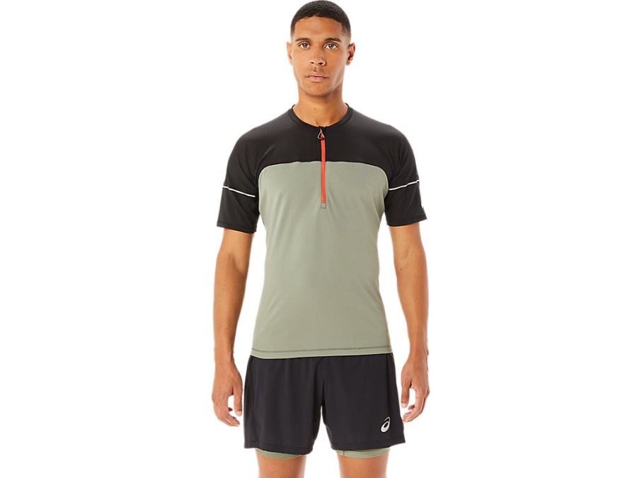 FUJITRAIL TOP Lichen Green-Performance Black Asics