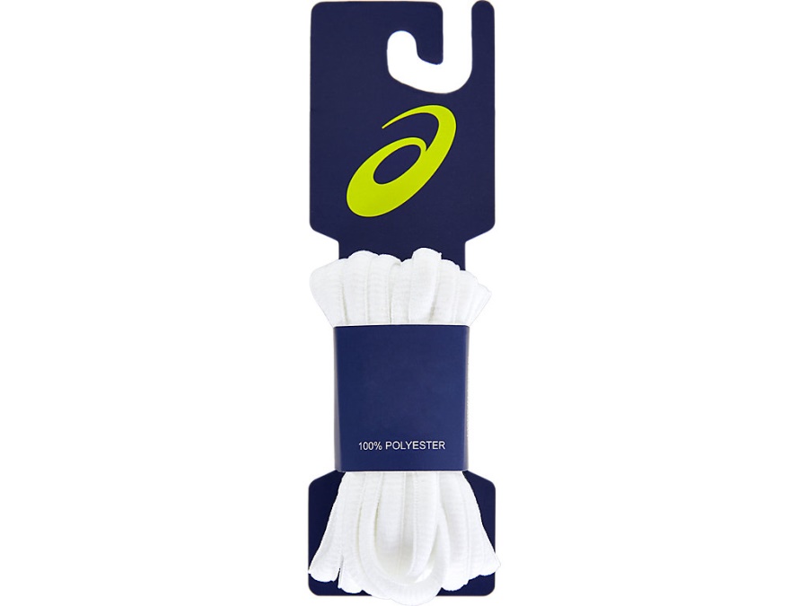 PERFORMANCE SHOELACES OVAL TYPE White Asics