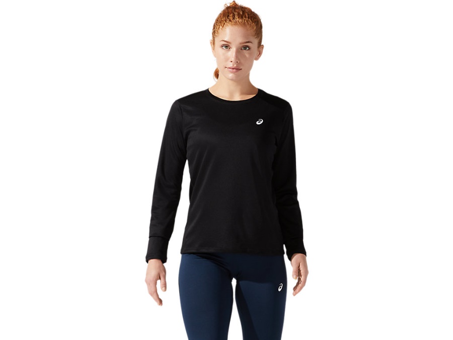 SILVER LONG SLEEVED TOP Performance Black Asics